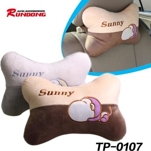 Winter villous car bone pillow cartoon head pillow car supplies single TP-0107