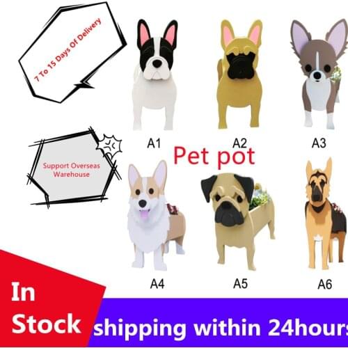 Golden Retriever Planter For Succulents Cute Corgi Flower Pot Resin Planters Home Garden Decoration Durable. Pet Puppy Potting