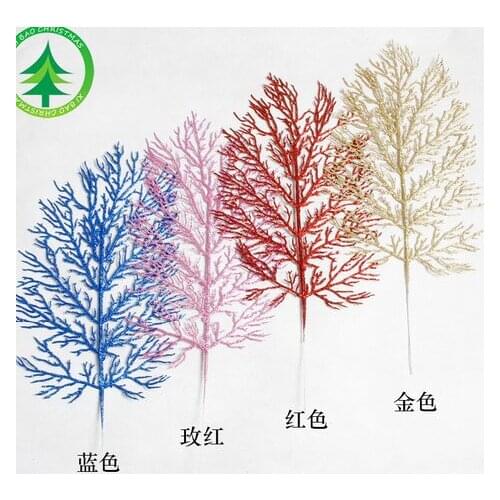10pcs Christmas Artificial leaves Simulation leaves Christmas decorations 40x19cm