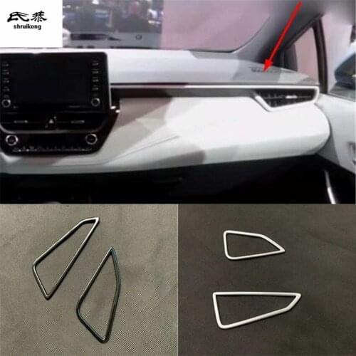 2pcs/lot ABS High position air conditioning outlet decoration cover for 2019 toyota COROLLA MK12 GEN hatchback car accessories