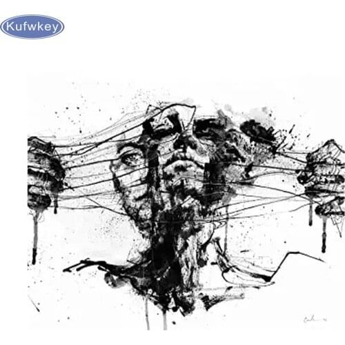 2018 Direct Selling Europe Resin Square Diy Diamond Painting Cross Stitch Mosaic Embroidery New Style Abstract face