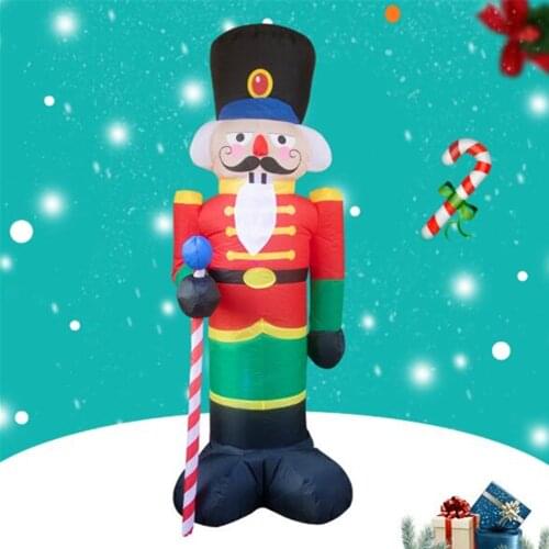 240cm Nutcracker Air Inflatable Santa Claus Outdoor Christmas Decorations for Home Yard Garden Decor Merry Christmas noel 2019