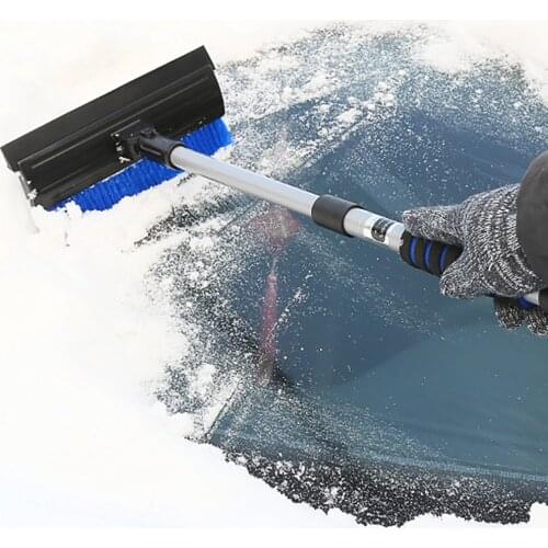 4-in-1 Extendable Snow Shovel Ice Scraper Snow Brush Water Remover For Car Auto SUV Frost Windshield Cleaner Winter Tool