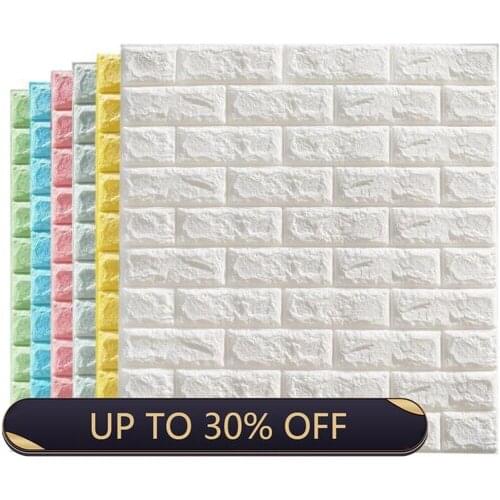 77*70CM 3D Brick Wall Self-Adhesive PE Foam Panel Wallpaper There is a discount on 10 pieces