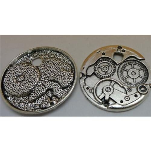 ALY 20pcs/lot Retro Watches and Clocks Charms 38x38mm Jewelry Findings DIY