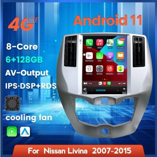 9.7" Tesla Screen HD 10240X768 Car Multimedia Radio Player GPS For Nissan Livina 2007-2015 Android 11 Navigation 4G LTEI WIFI