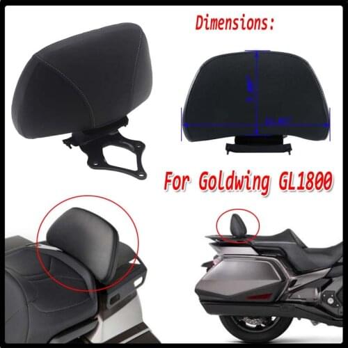Motorcycle Motorbike Black Rear Passenger Backrest For Honda Goldwing GL1800 GL 1800 2018-2020