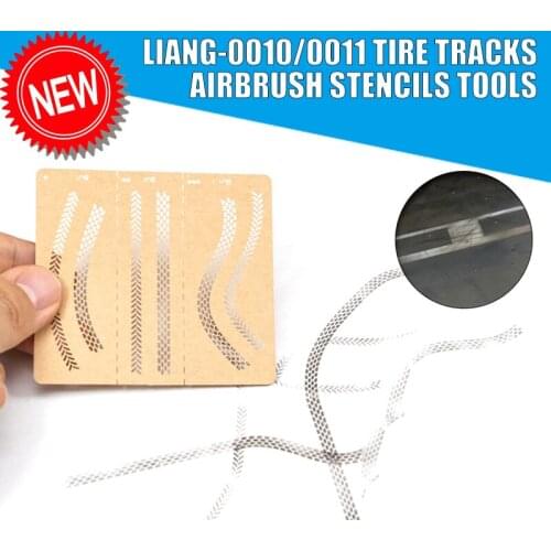 LIANG-0010/0011 Tire Tracks Airbrush Stencils Tools