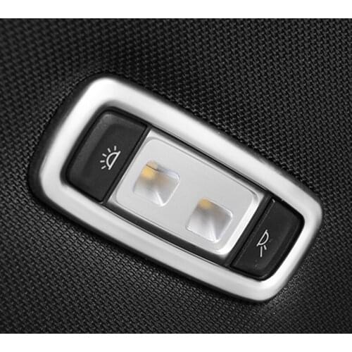 Chrome Car Styling Rear Reading Lamp Decoration Frame Trim For BMW 5/7 Series G30 G12 X3 G01 Interior Roof Lights Cover Stickers