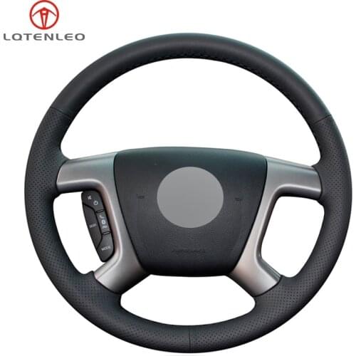 Black Artificial Leather Car Steering Wheel Cover For Chevrolet Captiva 2007-2018 Tahoe Silverado Daewoo Winstorm GMC Sierra