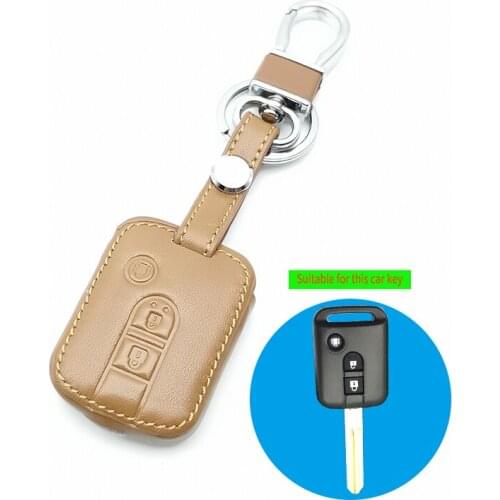 Car Key Leather Case For Qashqai Nissan Micra Navara Almera Note Fob Cover 3 Buttons Remote Protect Shell