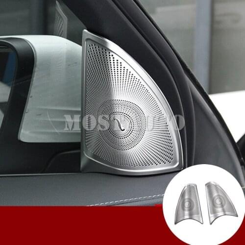 For Mercedes Benz GLC X205 X253 Inner Car Door Loud Speaker Cover Trim 2015-2018 2pcs Car Accessories Interior Car Decor