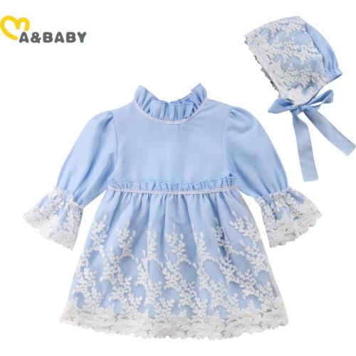 Ma&Baby 1-5Y Princess Toddler Kids Girls Dresses Lace Long Sleeve Tutu Party Birthday Lolita Dress For Girls Children Costumes