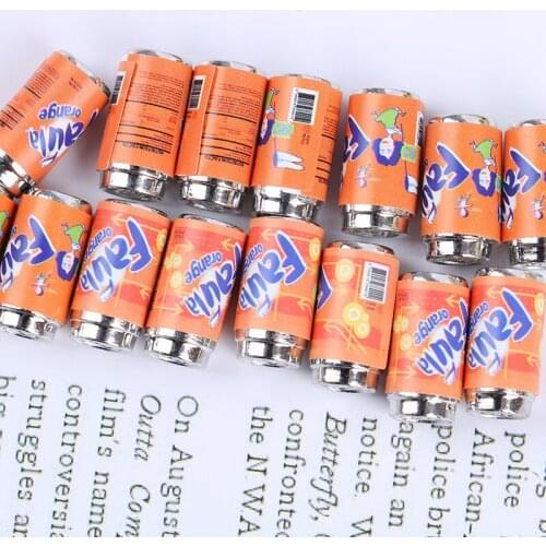 6Pcs Mini Metal Can Juice Beverage Model Dollhouse Miniature Supermarket Food For Dollhouse Decals New