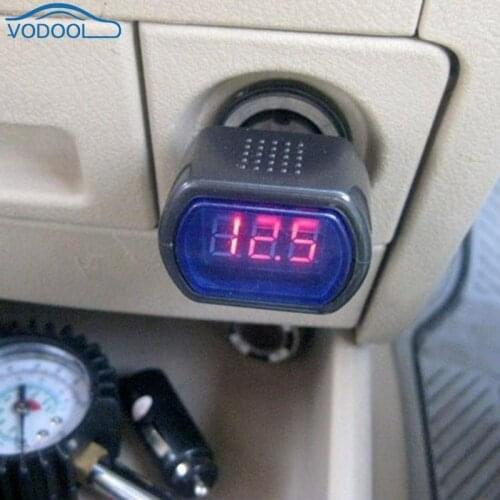 Mini Digital Car Vehicle Battery Voltage Meter Red LED 3 Display Tester Voltmeter For DC 12V 24V Cars Auto Accessories