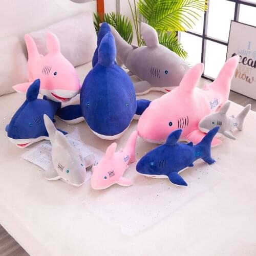 Shark stuffed animal Soft plush dolphin toy stuffed shark stuffed toy stuffed pink shark stuffed toy children doll adult gift