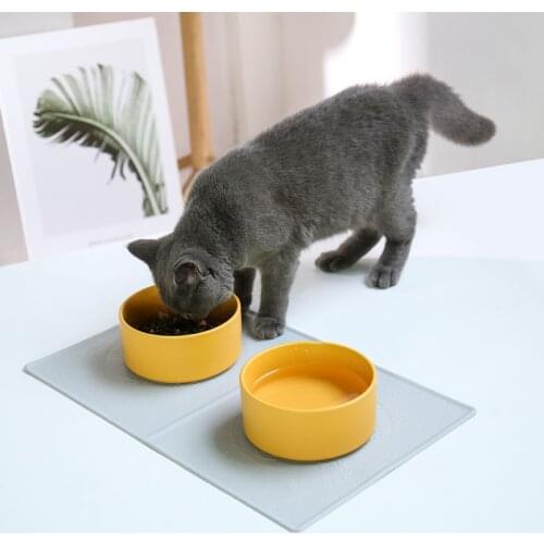 Pet Non-slip Feeding Mat Dog Cat Eating Drinking Bowl Pad Waterproof Mat Pet Water Food Holder Cat Feed Eat Mats Pet Supplies