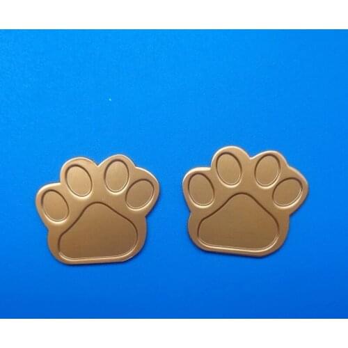 Factory wholesale gold aluminum anode dog paw pet ID name tag