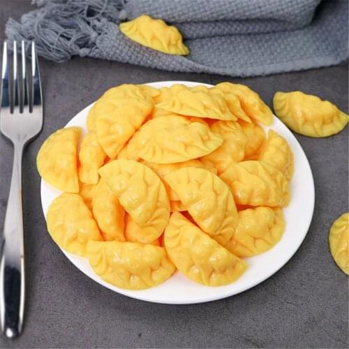 Hotel restaurant dining room eating victualing house supermarket shopping mall decor Simulation Egg dumplings model fake food