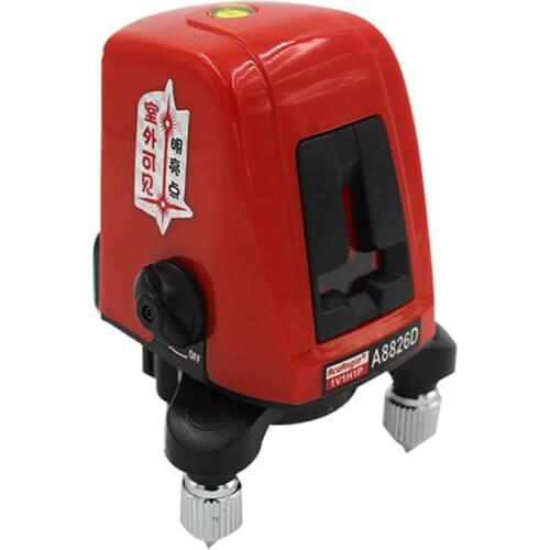 A8826D 360 degree self-leveling Portable mini Cross Red Laser Levels Meter 2 line 1 point 635nm Leveling Instrument