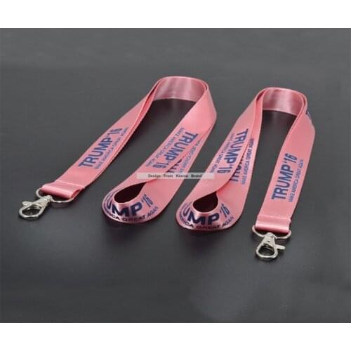 Custom Lanyards Logo Print Promotion Pink Lanyards Custom Blue Text Words Imprint Gift neck Lanyards For Promotion