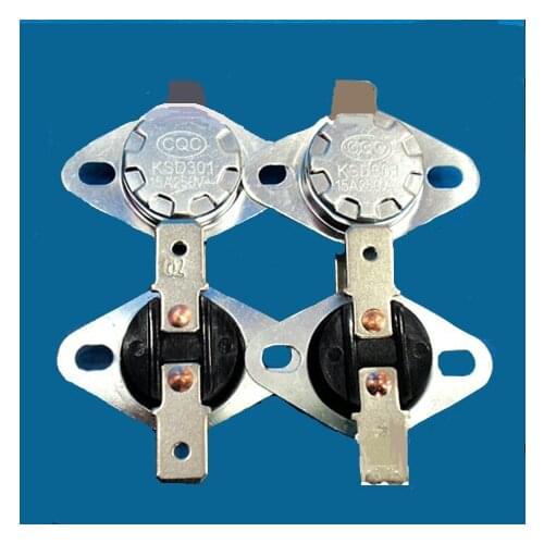10 pcs 15A 250V Thermal Switch Ksd301 95 Degree Normally Closed Jump Thermostat Temperature Switch