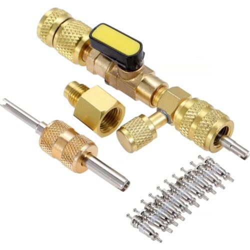 Mtsooning R410A R22 Dual Size HVAC Valve Core Remover Installer for Pressurized Mini Split System