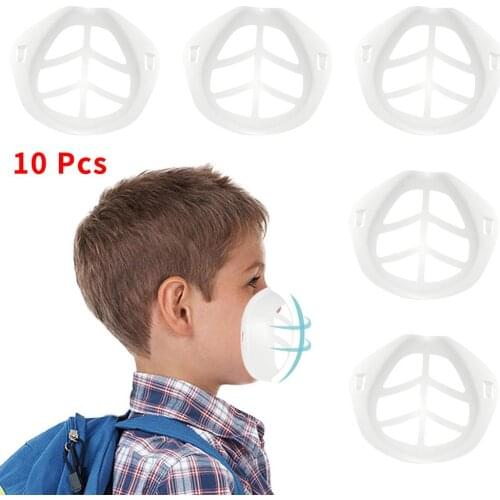 10PCS/Set 3D Mouth Mask Support Silicone Face Inner Bracket Reusable Inner Support Frame Mask Holder Bracket For Kids Adult