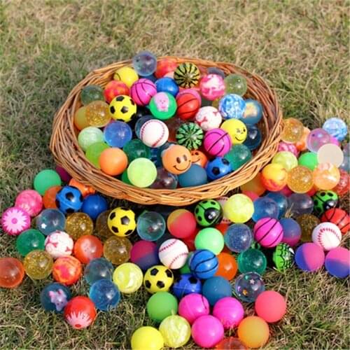20pcs Small Rubber Bouncing Ball Anti Stress Jumping Balls Outdoor Games Kids Water Play Bath Toys Educational Toy for Children