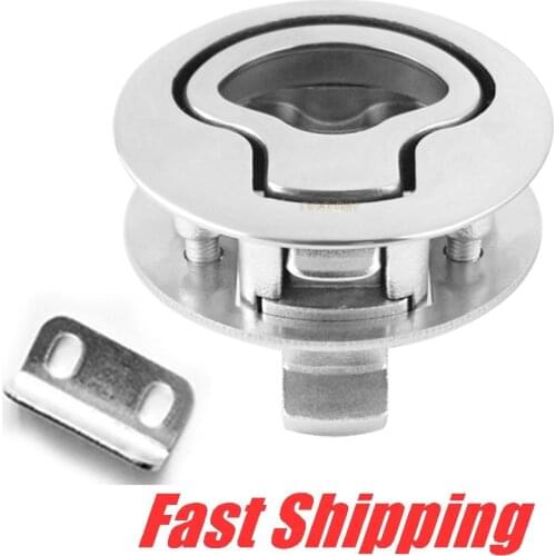 316 stainless steel key Boat marine Latch Flush Pull Latches Slam lift handle Deck box door lock Yacht hardware accessories
