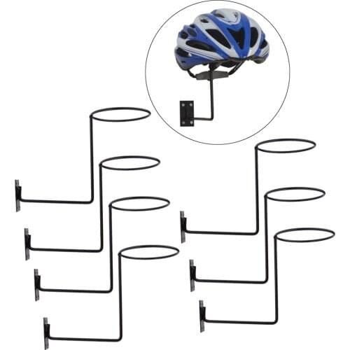 7 Pieces Wall Mounted Motorcycle Accessories Helmet Holder Display Rack