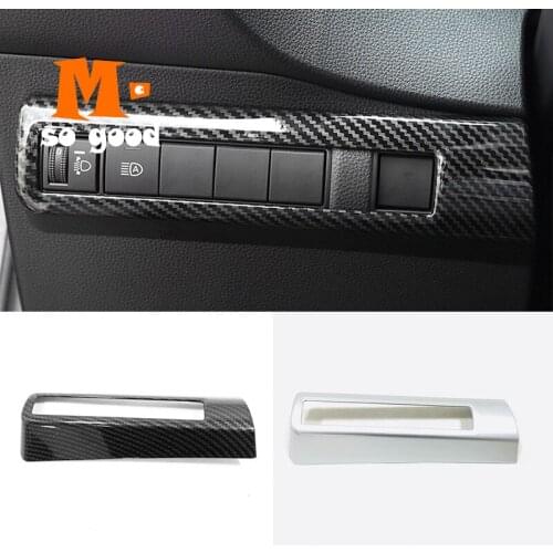 2019 2020 Accessories Car Left Middle Control Box Decoration Cover ABS Matte/ Carbon Fibre for Toyota Corolla Interior Mouldings