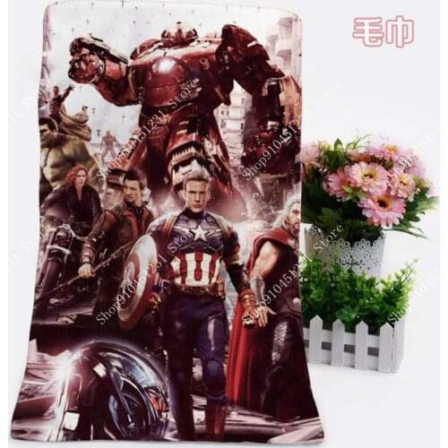 The Avengers Bath Towel Thor Beach Towel Iron-man Captain America Blanket Adult Children Boys Hawkeye Hulk Travel Swimming Throw