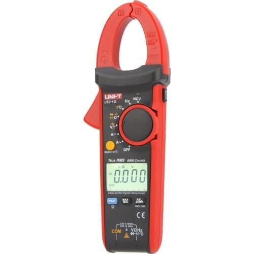 UNI-T UT216D 600A Digital Clamp Meters NCV V.F.C Diode LCD Backlight OLED Display Analogue Bar Graph Work Light
