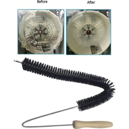 Wood Handle Long Cleaning Brush Water Pipe Drainage Dredge Tool Flexible Cleaner Brush Radiator Duster Long-haired Cleaning Dust