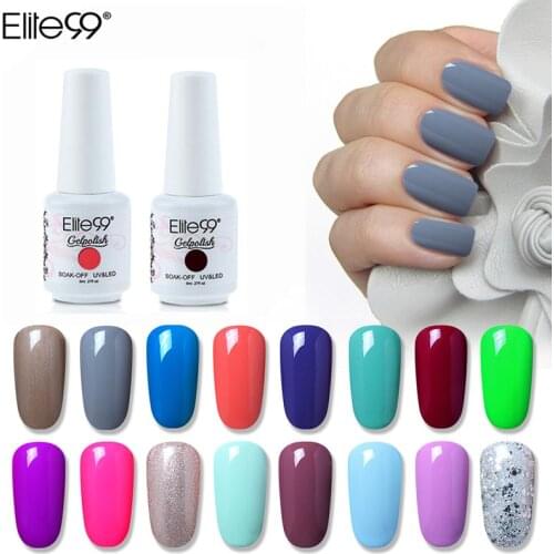 Elite99 Nail Gel Polish Nail Art Gel Polish 50 Colors Manicure Semi Permanent Vernis top coat UV LED Nail Gel Nail Polish