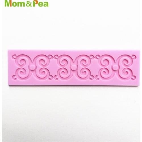 KCL563 X Shaped Small Lace Pad Silicone Mold Sugar Paste Fondant Cake Decoration 3D Mould
