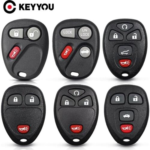 KEYYOU 20X For Buick Hummer H3 GMC For Chevrolet Colorado Isuzu 3/4/5 Buttons No Chip Blank Remote Car Key Shell Case Cover