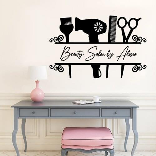 Beauty Beauty Salon Nursery Wall Stickers Vinyl Art Decals Kids Room Nature Decor Mural Custom