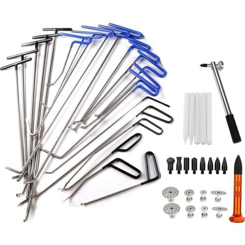 Paintless Dent Repair Kits Hail Ding RemovalHook Push Rod Hooks Crowbar Dent Removal Tools for hail damage puller tabs
