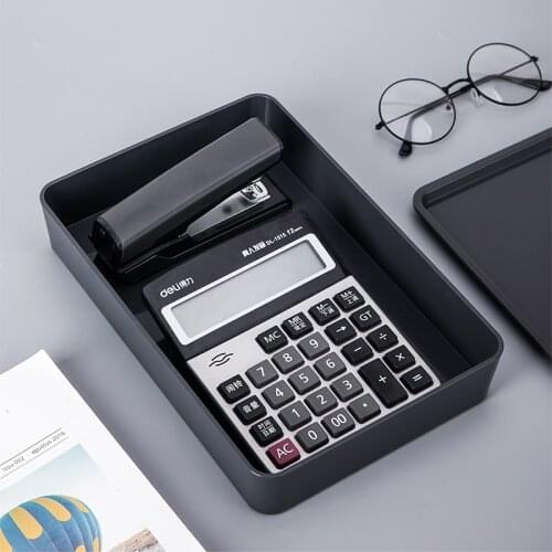 Deli Desktop Storage Box Pencil Case Pen Holder Desk Organizer Organizador Escritorio Office Organizer Porta Caneta White 8909