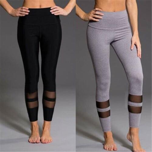 2019 Newest Sexy Women High Waist Black Pants Stretch Leggings Fitness Athletic Casual Solid Gym Sport Elastic Pencil Trousers