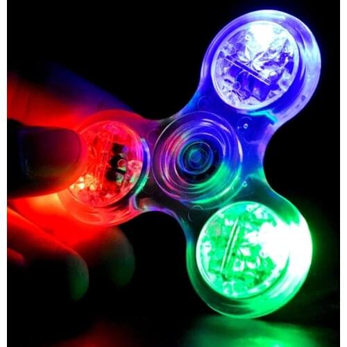 New LED Light Fidget Spinner,Rainbow Fidget Toy Light Finger Hand Spinner for Kids Adults