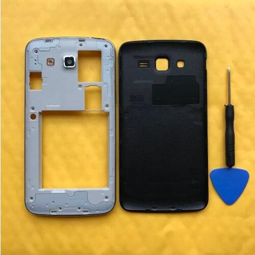 Original New Phone Housing Cover Middle Frame With Rear Battery Door For Samsung Galaxy Grand 2 LTE G7105 G7102 G7106 Back Cases