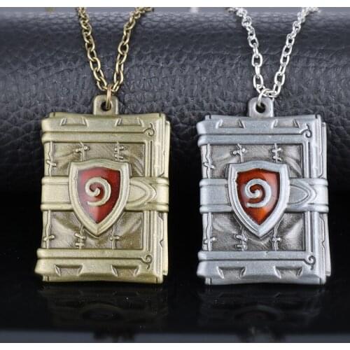 Heroes of Warcraft Hearth Stone Pendants Necklace Hearthstone Necklace for Fans Game Jewelry World of Warcraft Necklace