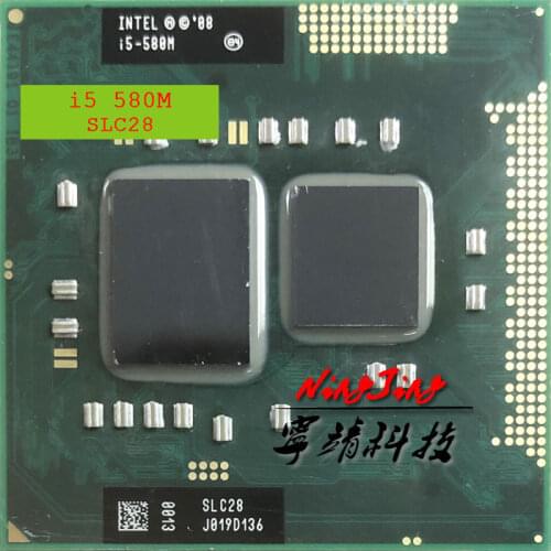 Intel Core i5-580M i5 580M SLC28 2.6 GHz Dual-Core Quad-Thread CPU Processor 3W 35W Socket G1 / rPGA988A
