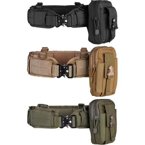 Adjustable Outdoor Belt For Adult Outdoor EDC Equipment Set Titanium Alloy Thicken Nylon Suit Waist Pack Set Buckle Belt For Men