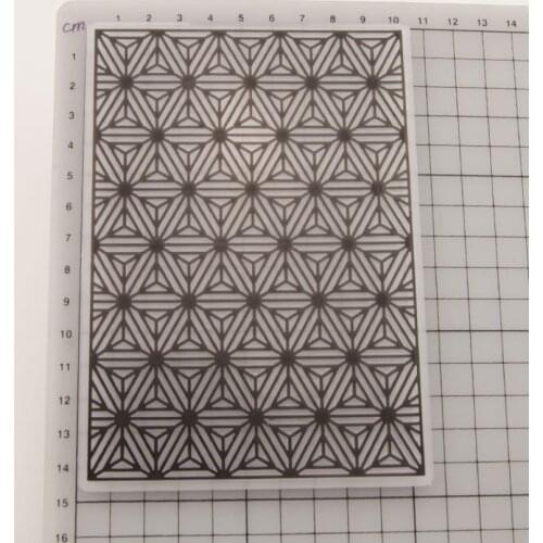 DIY Plastic Embossing Folder Geometric Flower Design Scrapbook Card Making DIY Paper Crafts Embossing Template Scrapbooking
