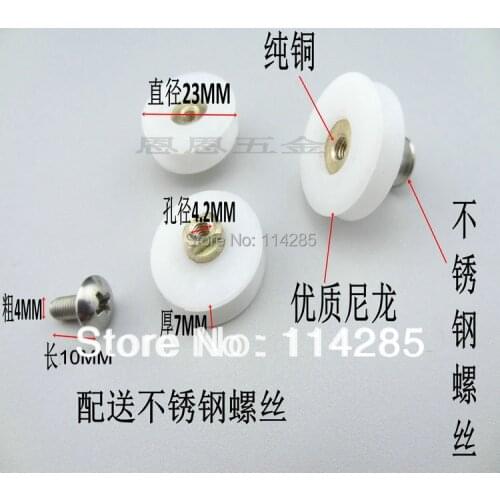 8pcs Replacement Shower Door Roller Runner Wheel 22.5mm Diameter Home Bathroom Tool