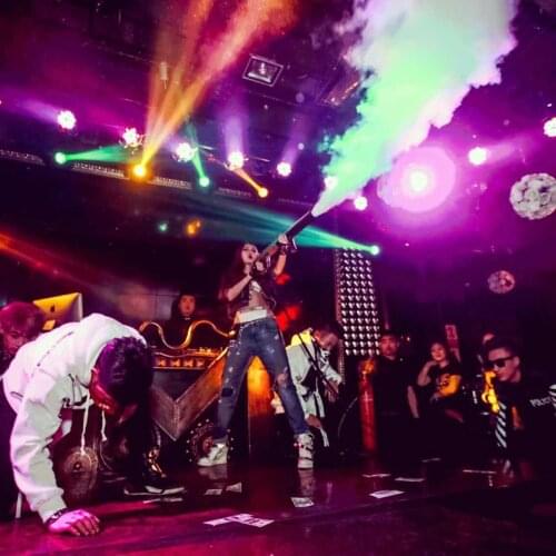 Co2 Jet Device Cryo Gun Cannon Single Pipe Liquid CO2 & Ice Switchable Gun Dj Club Bar Handheld Cool co2 jet Cannon Smoke Guns